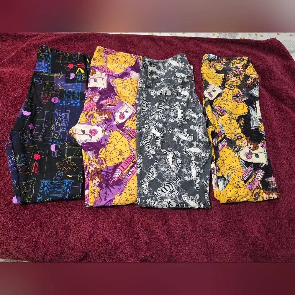 Lularoe 9 OS Lot Of Disney Leggings